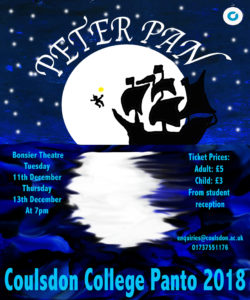 Coulsdon Sixth Form College Panto Flyer